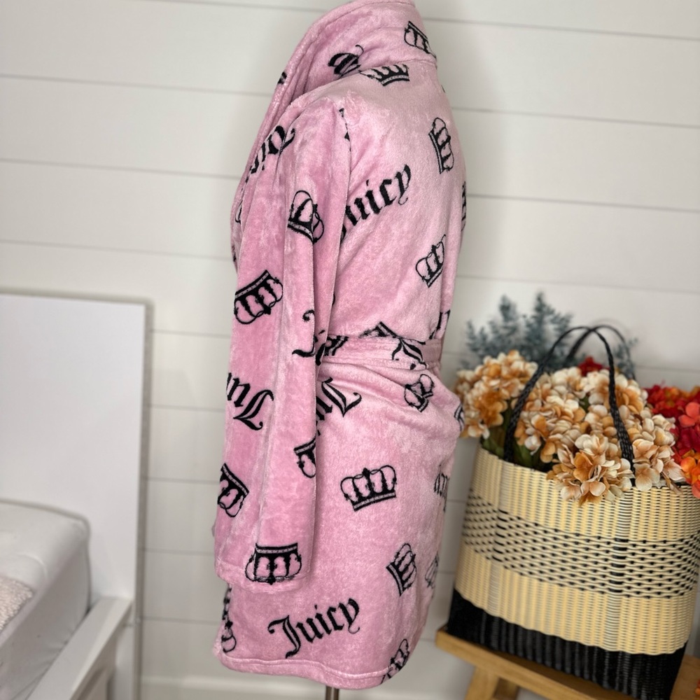 Juicy couture velour pink mauve lavender robe lush luxe intimate gift - Picture 6 of 10